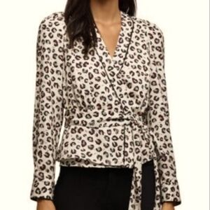 New BAILEY 44 Marguerite Animal Print Blouse Size 6